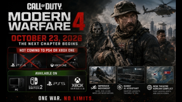 Activision confirms: Modern Warfare 4 not for PS4 or Xbox One